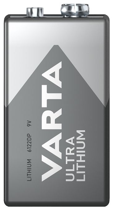 Batterien 9V Blockbatterie, 1 Stück, Ultra Lithium, hohe Leistung für Rauchmelder, Brand- & Feuermelder, Digitalkamera 