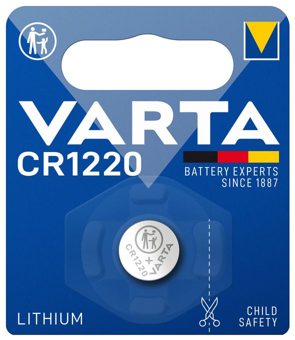 CR1220 Lithium 3 V 1 Stück  Lithium Coin Knopfzelle (Metallisch) 