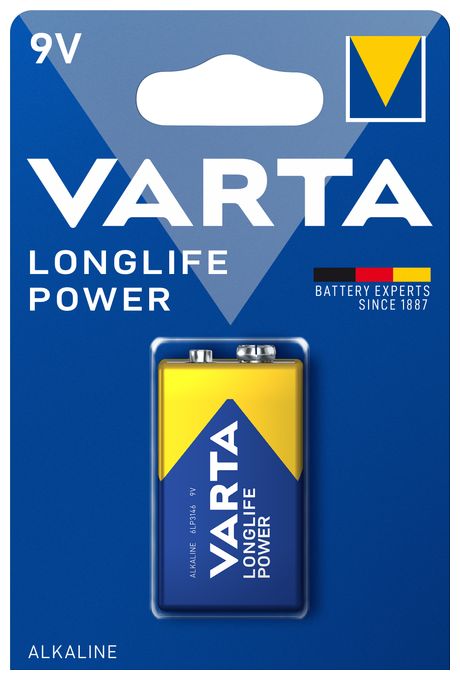 E-Block Alkali 9 V 1 Stück  Longlife Power Batterie (Blau/Gold) 