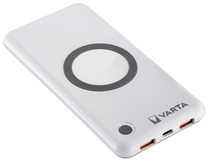 10000 mAh Powerbank USB Typ-C Kabelloses Laden  Wireless (Weiß) 