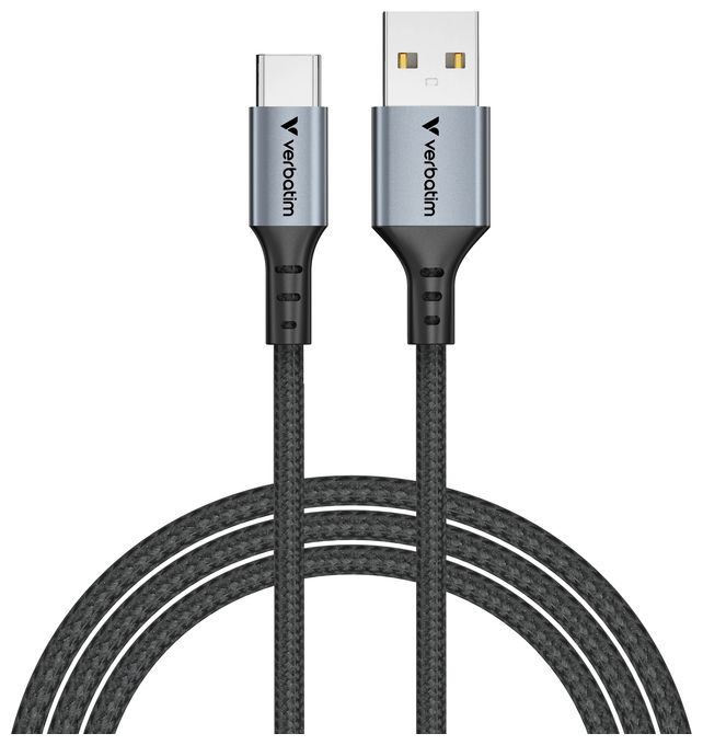 0,48 Gbit/s Stecker Rundkabel USB A auf USB C bis 18 W 1,2 m  31843 (Schwarz) 