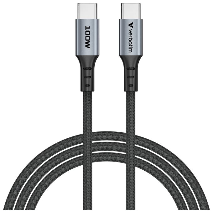 0,48 Gbit/s Stecker Rundkabel USB C auf USB C bis 100 W 1,2 m  31846 (Schwarz) 