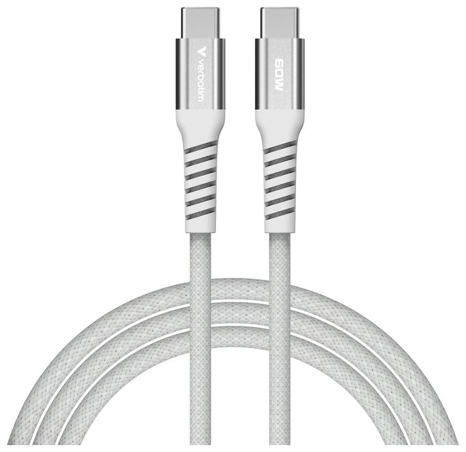 0,48 Gbit/s Stecker Rundkabel USB C auf USB C bis 60 W 1,2 m  31850 (Grau) 
