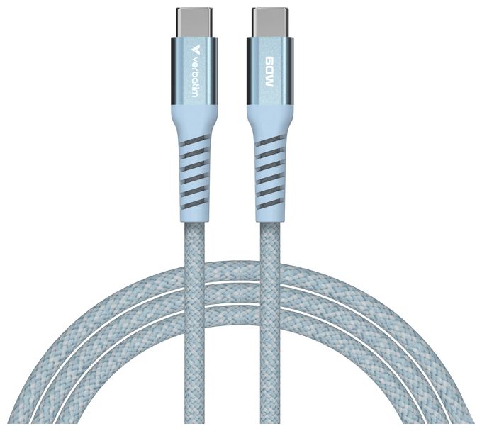 0,48 Gbit/s Stecker Rundkabel USB C auf USB C bis 60 W 1,2 m  31852 (Blau) 