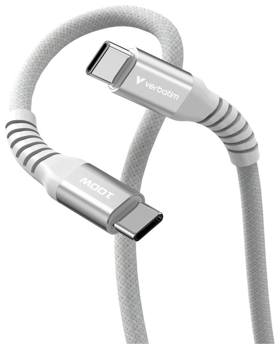 0,48 Gbit/s Stecker Rundkabel USB C auf USB C bis 100 W 1,2 m  31854 (Grau) 