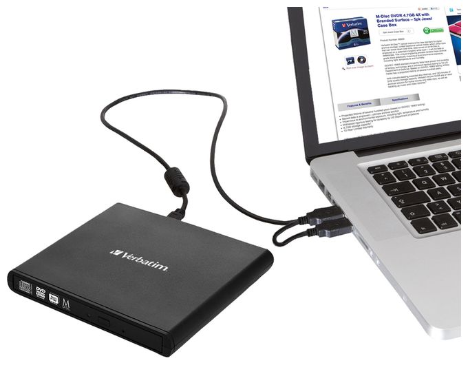 98938 Slimline externer CD/DVD Brenner 