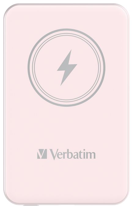 5000 mAh Powerbank USB Typ-C Kabelloses Laden  Charge 'n' Go (Pink) 