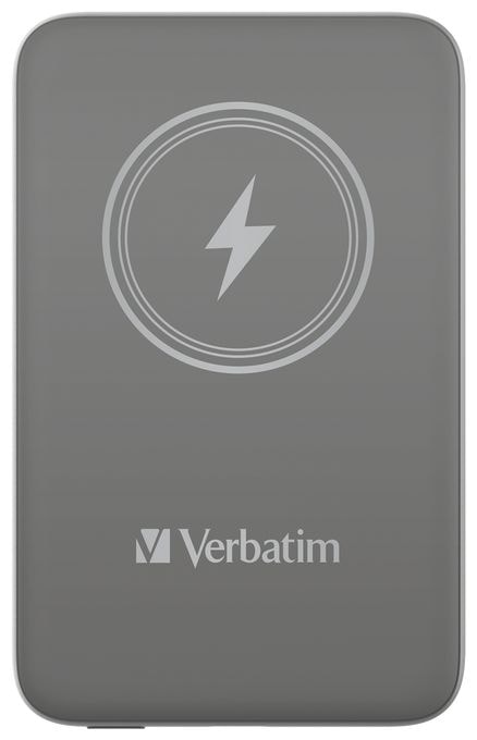 10000 mAh Powerbank USB Typ-C Kabelloses Laden  Charge 'n' Go (Grau) 