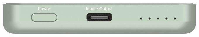 5000 mAh Powerbank USB Typ-C Kabelloses Laden  Charge 'n' Go Essentials (Grün) 