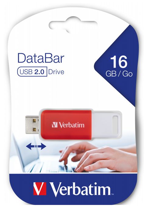 USB Typ-A Stick 16 GB  DataBar (Rot) 