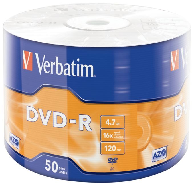 DVD-R mattsilber, 50er-Spindel mit Folienverpackung 