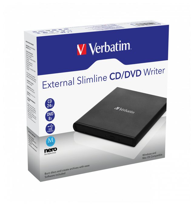 External Slimline CD/DVD Writer 