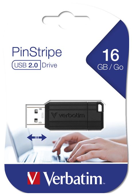 USB Typ-A Stick 16 GB  PinStripe (Schwarz) 