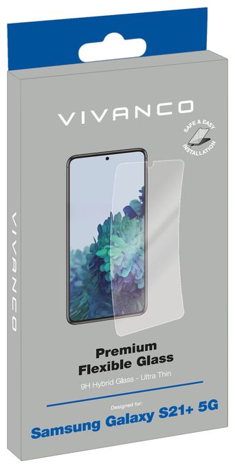 Klare Bildschirmschutzfolie Glas 9H für  Samsung Galaxy S21+ 5G Schmutzabweisend, Schlagfest, Ölbeständig, Kratzresistent, Splitterfrei 62411 