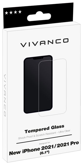 Klare Bildschirmschutzfolie gehärtetes Glas 9H für  Apple iPhone 13, iPhone 13 Pro Schmutzabweisend, Kratzresistent, Schockresistent 62844 
