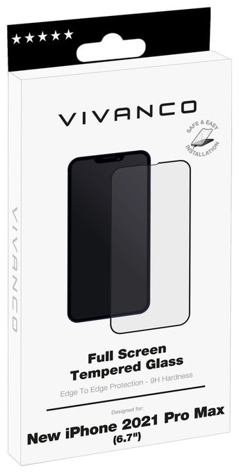 Klare Bildschirmschutzfolie gehärtetes Glas 9H für  Apple iPhone 13 Pro Max Stoßfest, Staubresistent, Ölbeständig, Kratzresistent, Splitterfrei 62891 