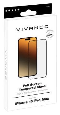 Klare Bildschirmschutzfolie Glas 9H für  Apple iPhone 15 Pro Max Stoßfest, Schmutzabweisend, Schlagfest, Kratzresistent 63941 