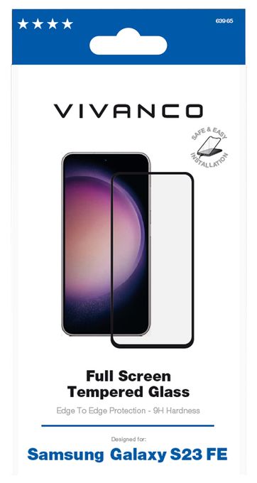Klare Bildschirmschutzfolie gehärtetes Glas 9H für  Samsung Galaxy S23 FE Schmutzabweisend, Schlagfest, Kratzresistent, Splitterfrei 63965 