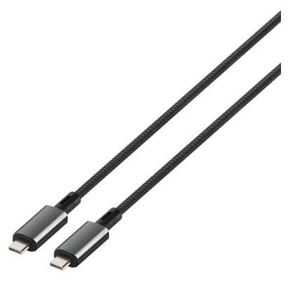40 Gbit/s Stecker Rundkabel USB C auf USB C bis 240 W 0,5 m  64013 (Schwarz) 