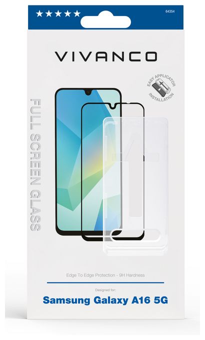 Klare Bildschirmschutzfolie gehärtetes Glas 9H für  Samsung Galaxy A16 5G Stoßfest, Schmutzabweisend, Schlagfest, Kratzresistent 64354 