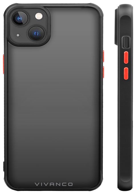 Cover für Apple iPhone 14 Plus (Schwarz, Durchscheinend) Frosted 