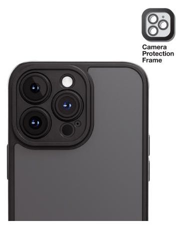 Cover für Apple iPhone 15 Pro Max (Schwarz, Transparent) Frosted 