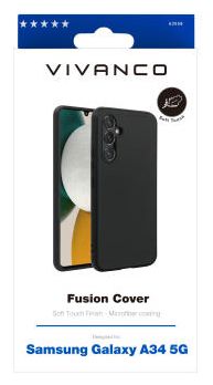Cover für Samsung Galaxy A34 5G  Fusion (Schwarz) 