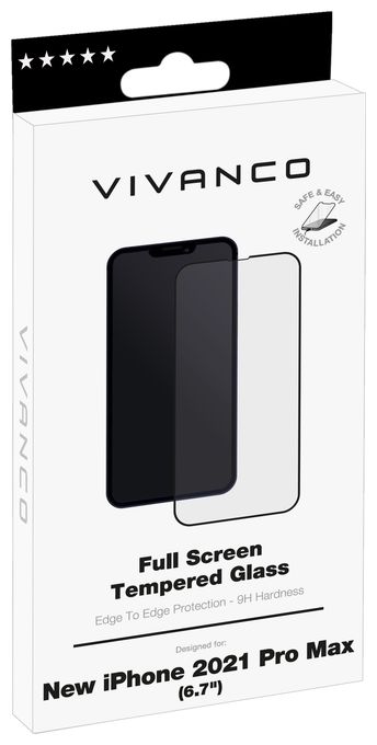Klare Bildschirmschutzfolie gehärtetes Glas 9H für Apple iPhone 13 Pro Max Full Screen 