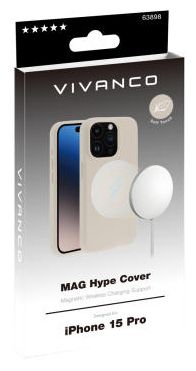 Cover für Apple iPhone 15 Pro  Mag Hype (Beige) 
