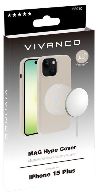 Cover für Apple iPhone 15 Plus  Mag Hype (Beige) 