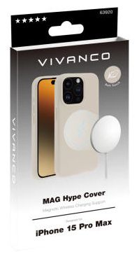 Cover für Apple iPhone 15 Pro Max  Mag Hype (Beige) 