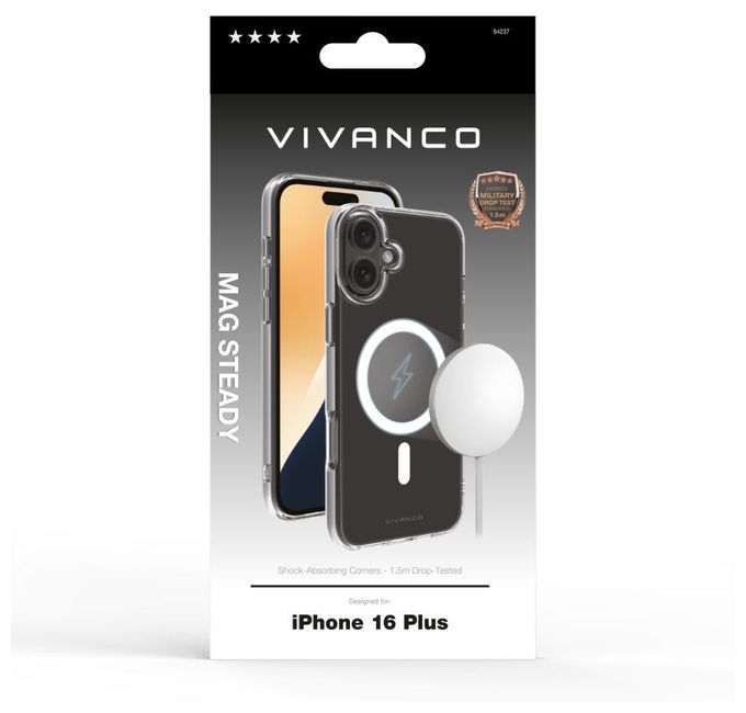 Cover für Apple iPhone 16 Plus  Mag Steady Anti Shock (Transparent) 