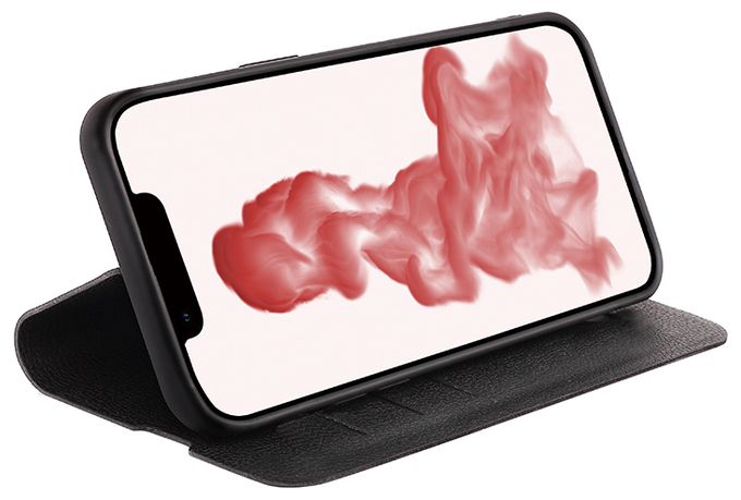 Geldbörsenhülle für Apple iPhone 14 Plus  Premium Wallet (Schwarz) 