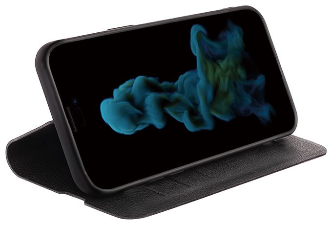 Geldbörsenhülle für Apple iPhone 14 Pro Max  Premium Wallet (Schwarz) 