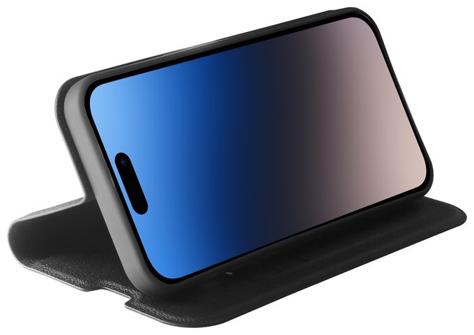 Geldbörsenhülle für Apple iPhone 15 Pro  Premium Wallet (Schwarz) 