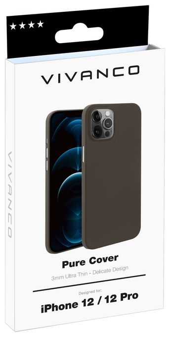 Cover für Apple iPhone 12, iPhone 12 Pro  Pure (Schwarz) 