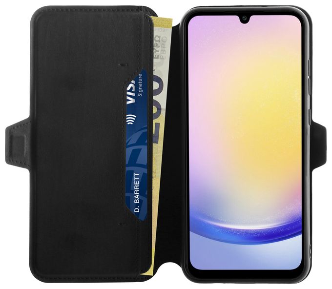 Geldbörsenhülle für Samsung Galaxy A25 5G  Pure Wallet (Schwarz) 