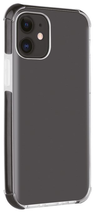 Cover für Apple iPhone 12, iPhone 12 Pro (Schwarz, Transparent) Rock Solid 