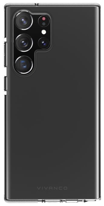 Cover für Samsung Galaxy S23 Ultra (Schwarz, Transparent) Rock Solid 