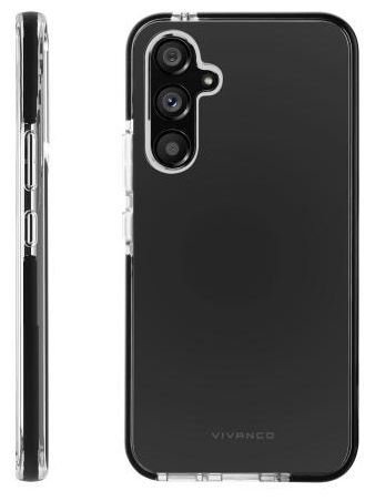 Cover für Samsung Galaxy A54 5G (Schwarz, Transparent) Rock Solid 