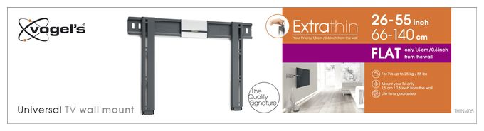 Wand Halterung 0° bis 139,7 cm (55") 25 kg Thin 405 flache 