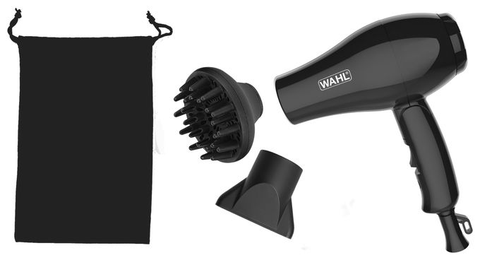 Haartrockner 1000 W  3402-0470 Reisehaartrockner Travel Dryer (Schwarz) 