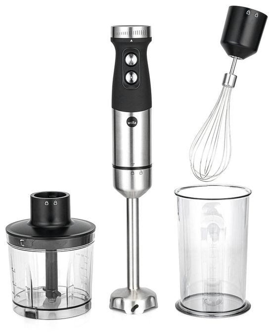Tragbarer Mixer 1000 W  Fusion Set (Schwarz, Stahl) 