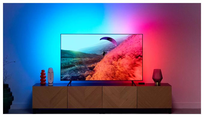 LED Set für intelligente Beleuchtung 3400 mm Multi Sync Box Starter-Kit – Umgebungslicht für 75–85 Zoll Fernseher 