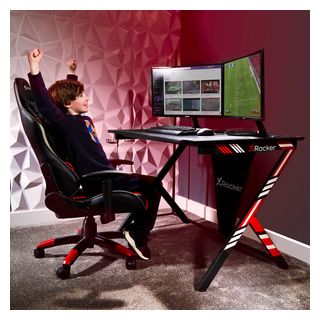 Gamingtisch  Ocelot (Schwarz/Blau) 