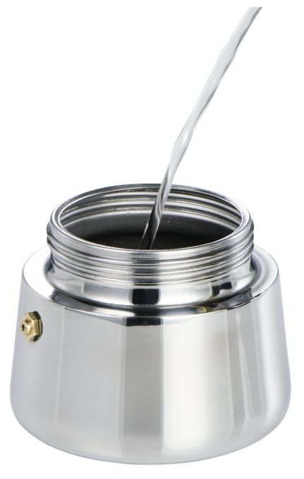 6 Tassen Filterkaffeemaschine  111230 Espressokocher für (Schwarz, Silber) 