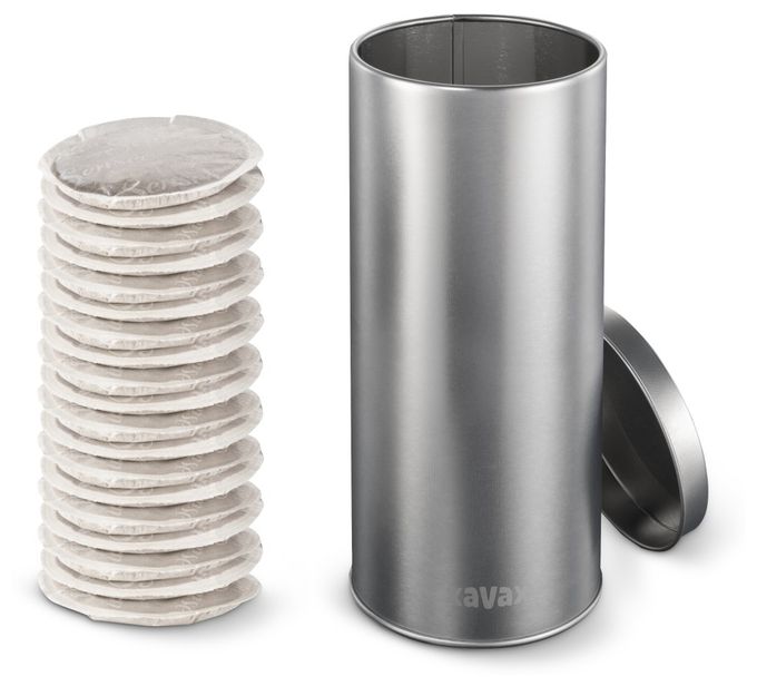 Behälter andere Edelstahl  111264 Kaffeepad-Dose für 20 Senseo Pads (Silber) 