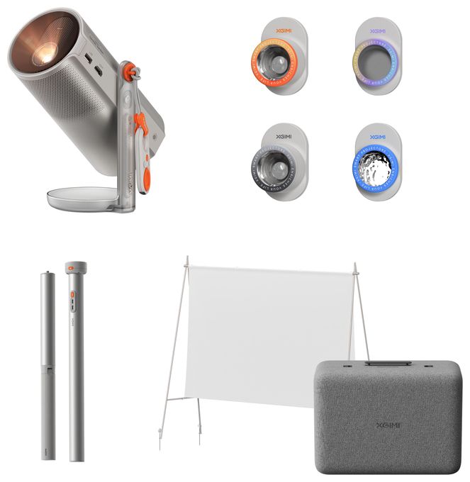 1080p (1920x1080) DLP Laser 550 ISO-Lumen  MoGo 4 Laser Outdoor Set (Silber) 