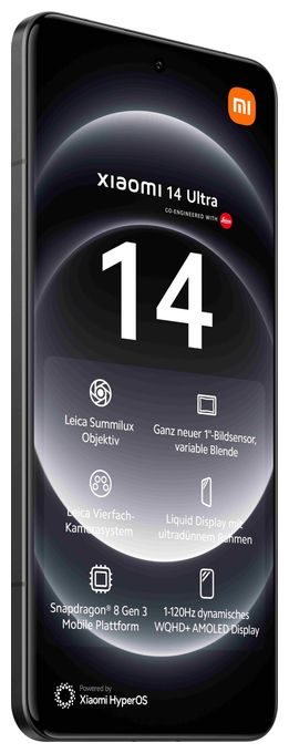 512 GB 5G Smartphone 17,1 cm (6.73") Android 50 MP Vierfach Kamera Dual Sim  14 Ultra (Schwarz) 