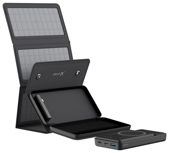 10000 mAh Powerbank USB Typ-C Kabelloses Laden  Solid (Schwarz) 